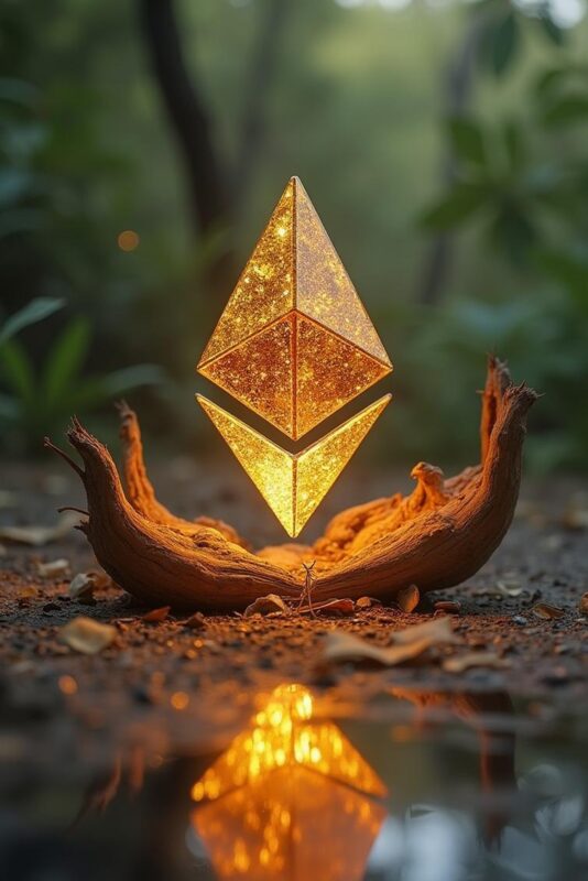 Ilustração das melhores criptomoedas para desenvolvimento em 2025, incluindo Ethereum, Solana e BlockDAG